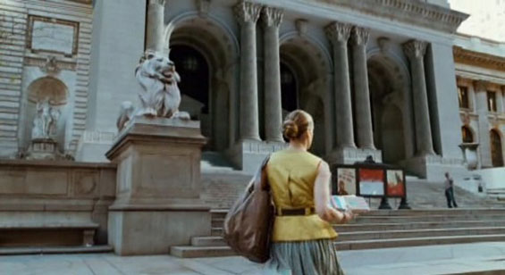 Кэрри Брэдшоу направляется в Публичную библиотеку Нью-Йорка, "Секс в большом городе"