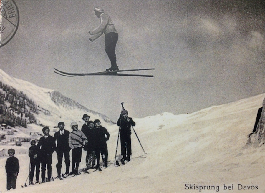прыжок на горных лыжах, Давос, 1913 год