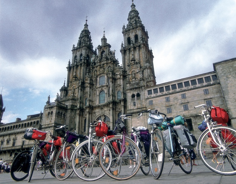 Biclycle on O Obradoiro square-Santiago de Compostela