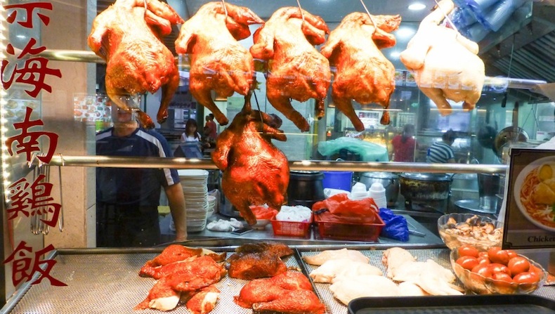 тушеная курица на рынке Lau Pa Sat