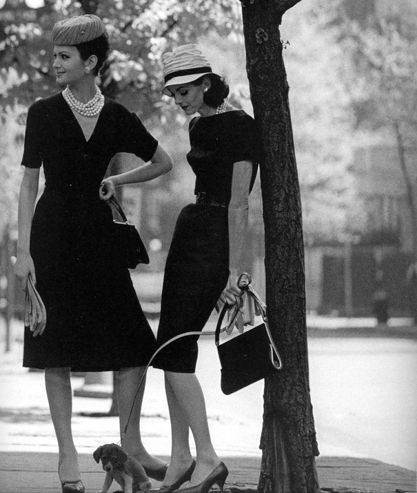 Isabella and Anne St. Marie, Gramercy Park, New York, 1959  From the book "Women Then: Jerry Schatzberg 1954-1969"