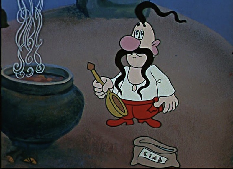кадр из мультфильма "Как казаки кулеш варили"